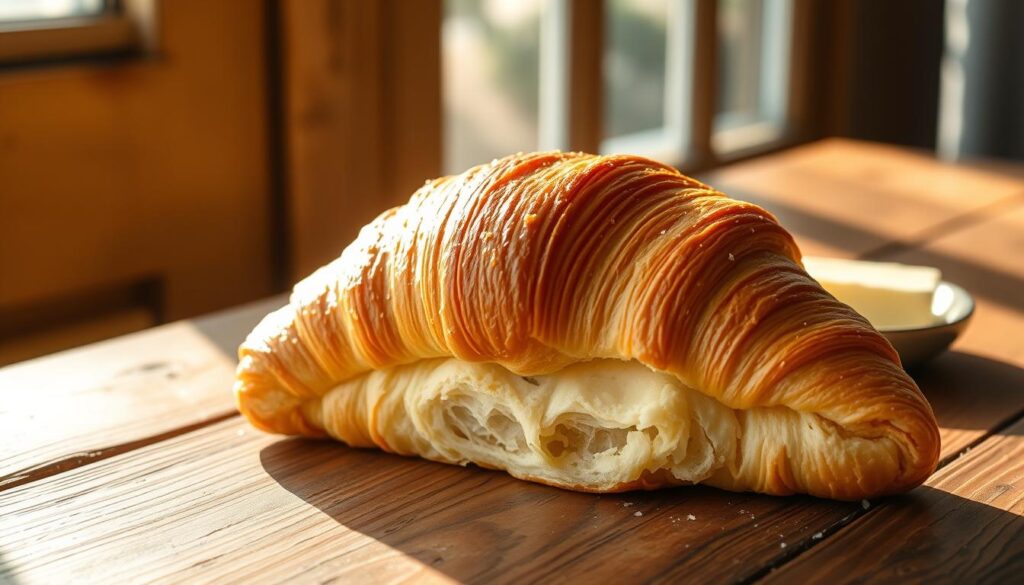 delicious croissant breakfast